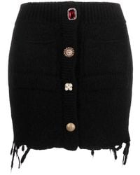 Vetements - Knitted Rhinestone-Embellished Miniskirt - Lyst