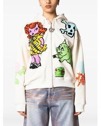 Chopova Lowena Tammie Jo Zip-Up Cardigan in Blue | Lyst