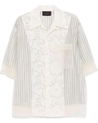 Simone Rocha - Chemise Rayée À Empiècements En Dentelle - Lyst