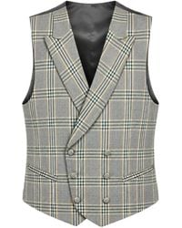 ETIEM TEXTIL S.L. - Check-Pattern Double-Breasted Waistcoat - Lyst