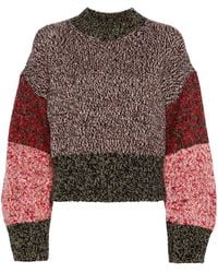 Loewe - Pull en laine à design colour block - Lyst