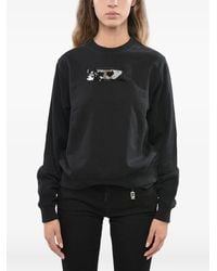 DIESEL - Sequin-Logo Long-Sleeve Sweatshirt - Lyst