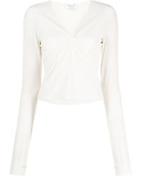 Collina Strada - Cut-out Detailing V-neck Top - Lyst