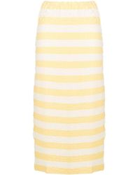 Sunnei - Stripe-pattern Straight Midi Skirt - Lyst