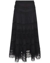 Charo Ruiz - Serza Crochet-Design Tiered Skirt - Lyst