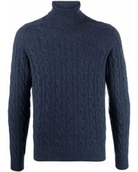Cruciani - Cable-knit Wool-cashmere Jumper - Lyst