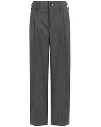 Ami Paris - Pleated Virgin-Wool Trousers - Lyst