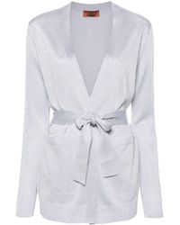 Missoni - Metallic-Threading Belted Cardigan - Lyst