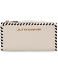 Lola Casademunt - Whipstitch-Trim Logo-Plaque Wallet - Lyst