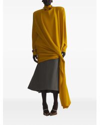 Mugler - Ruimvallende Jurk Met Cascade-Detail - Lyst