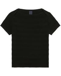 Juun.J - Ribbed Boat-Neck T-Shirt - Lyst