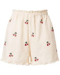 Twinset - Cherry-Embroidered Shorts - Lyst