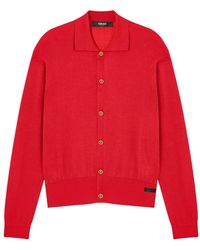 Versace - Polo De Punto De Seda Y Algodón - Lyst