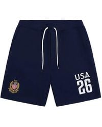 Polo Ralph Lauren - Double-Knit Logo-Print Shorts - Lyst