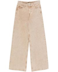 Maje - Crystal-Embellished Straight-Leg Jeans - Lyst