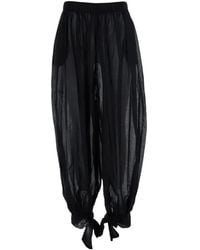 ANDAMANE - Noor Sheer Tie-Cuff Trousers - Lyst