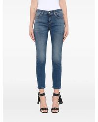 McQueen - Cropped Skinny Jeans - Lyst