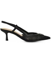 Guess - Logo-Print Pointed-Toe Heeled Pumps - Lyst