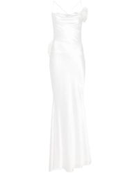 Parlor - Maxikleid Mit Blumenapplikation - Lyst