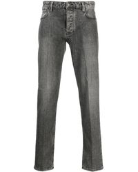 Emporio Armani - Halbhohe Straight-Leg-Jeans - Lyst