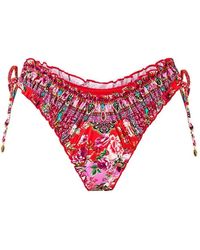 CAMILLA - Ruched Skimpy Tie-Detail Bikini Bottom - Lyst