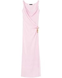 Versace - Safety Pin Gesmockte Avondjurk - Lyst