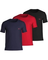 HUGO - T-Shirts Mit Logo-Stickerei (3Er-Set) - Lyst