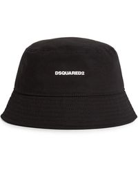 DSquared² - Logo-print Cotton Bucket Hat - Lyst