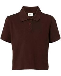 Saint Laurent - Cassandre Cropped Polo - Lyst