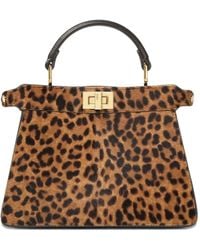 Fendi - Peekaboo Iseeu Shopper Met Luipaardprint - Lyst