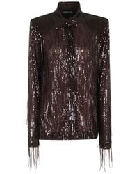FEDERICA TOSI - Chemise À Franges Ornées De Sequins - Lyst