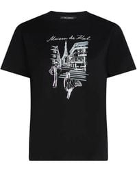 Karl Lagerfeld - Paris Sketch-Print T-Shirt - Lyst