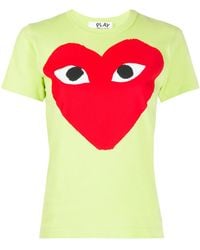 COMME DES GARÇONS PLAY - Red Heart Logo T-shirt - Lyst