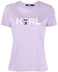 Karl Lagerfeld - Ikonik 2.0 Karl Logo T-shirt - Lyst