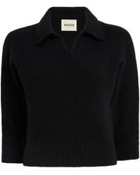 KHAITE - Cashmere Polo Shirt - Lyst