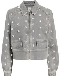 Cinq À Sept - Harriet Studded Denim Jacket - Lyst