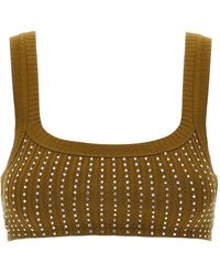 The Attico - Ribbed Cotton Jersey Top - Lyst