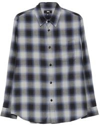 Stussy - Beach Button-Down Geruit Overhemd - Lyst