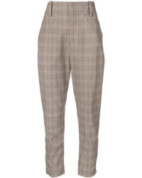 Isabel Marant - Check-print Tapered Trousers - Lyst