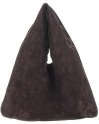 The Row - Bindle Small Suede Shoulder Bag - Lyst