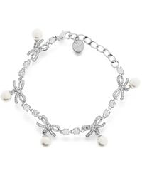 Self-Portrait - Crystal-Embellished Bow-Detail Bracelet - Lyst