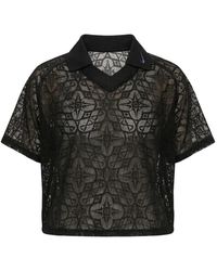 Nike - Lace-Patterned Logo-Detail Top - Lyst