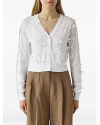 MEIMEIJ - Bow-Embellished Cardigan - Lyst