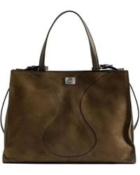 Zadig & Voltaire - Curved-Detail Suede Tote Bag - Lyst