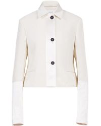 Ferragamo - Silk-trim Wool-blend Cropped Jacket - Lyst