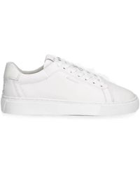 GANT - Logo-Print Leather Sneakers - Lyst