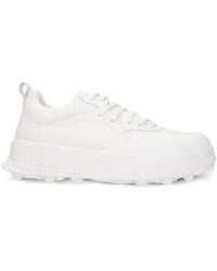 Jil Sander - Orb Lace-Up Leather Sneakers - Lyst