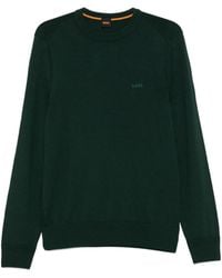 BOSS - Logo-Embroidered Sweater - Lyst