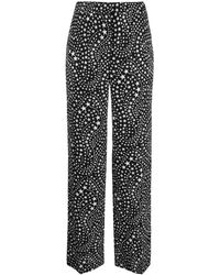 Stella McCartney - Star-Print Silk Trousers - Lyst