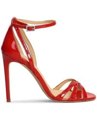 Fratelli Russo - Patent-Leather Crossover-Strap Sandals - Lyst